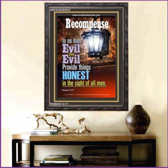 PROVIDE THINGS HONEST   Encouraging Bible Verses Framed   (GWFAVOUR3018)   