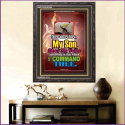 MY SON OBEY MY VOICE   Bible Verse Acrylic Glass Frame   (GWFAVOUR3088)   