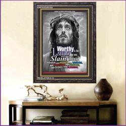 WORTHY IS THE LAMB   Religious Art Acrylic Glass Frame   (GWFAVOUR3105)   