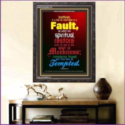 YE WHICH ARE SPIRITUAL RESTORE SUCH AS ONE   Scriptural Portrait Wooden Frame   (GWFAVOUR3115)   "33x45"