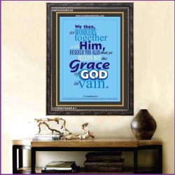 RECEIVE NOT THE GRACE OF GOD IN VAIN   Christian Artwork Acrylic Glass Frame   (GWFAVOUR3153)   