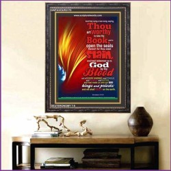 REDEEM US TO GOD BY THY BLOOD   Bible Verse Picture Frame Gift   (GWFAVOUR3175)   