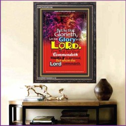 WHOM THE LORD COMMENDETH   Large Frame Scriptural Wall Art   (GWFAVOUR3190)   "33x45"