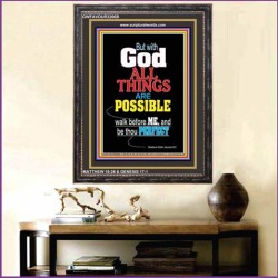 WALK BEFORE ME   Bible Verses Framed Art Prints   (GWFAVOUR3206B)   "33x45"