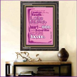 RAISED HIM FROM THE DEAD   Biblical Art Acrylic Glass Frame   (GWFAVOUR3300)   