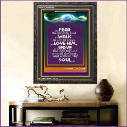 WITH ALL THY HEART   Scriptural Portrait Acrylic Glass Frame   (GWFAVOUR3306B)   "33x45"