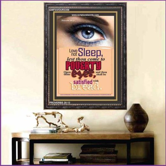 LOVE NOT SLEEP   Framed Business Entrance Lobby Wall Decoration    (GWFAVOUR3358)   