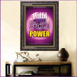 WITH POWER   Frame Bible Verses Online   (GWFAVOUR3422)   "33x45"