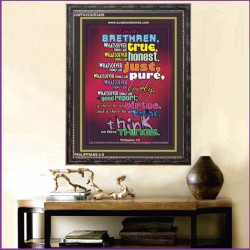 WHATSOVER THINGS ARE JUST   Christian Framed Art   (GWFAVOUR3458)   "33x45"
