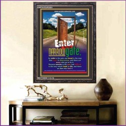 NARROW GATE   Contemporary Christian Wall Art Frame   (GWFAVOUR3581)   