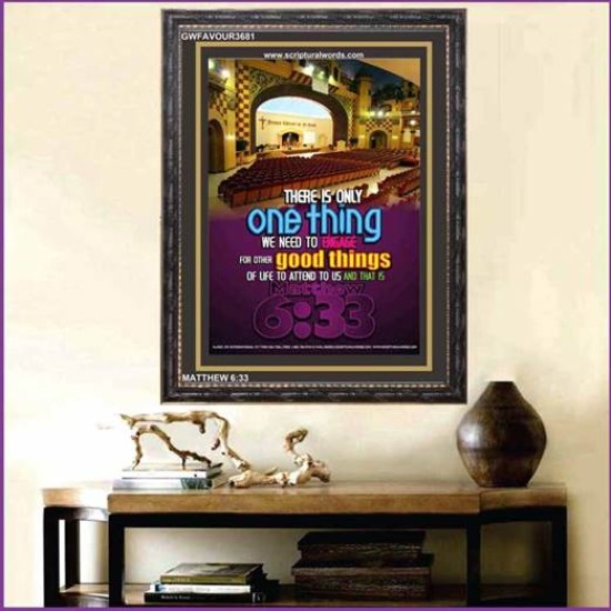 ONLY ONE THING    Framed Lobby Wall Decoration   (GWFAVOUR3681)   