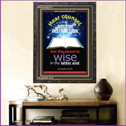 RECEIVE INSTRUCTION   Inspirational Bible Verse Framed   (GWFAVOUR3771)   