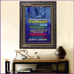 TRUE HEART   Large Frame Scriptural Wall Art   (GWFAVOUR3803)   "33x45"