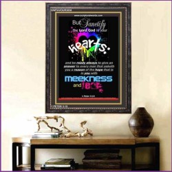 MEEKNESS AND FEAR   Bible Verses Framed Art Prints   (GWFAVOUR3836)   