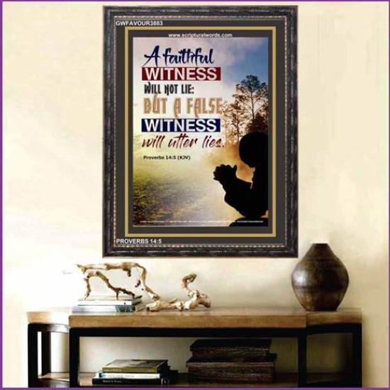 A FAITHFUL WITNESS   Encouraging Bible Verse Frame   (GWFAVOUR3883)   