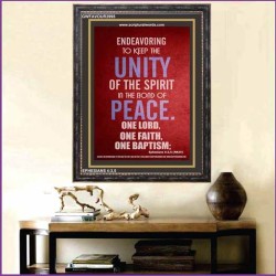 UNITY OF THE SPIRIT   Acrylic Glass Frame Scripture Art   (GWFAVOUR3995)   "33x45"