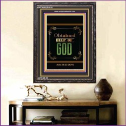 OBTAINED HELP OF GOD   Scriptural Portrait Acrylic Glass Frame   (GWFAVOUR4016)   