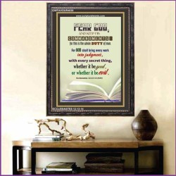 WHOLE DUTY OF MAN   Acrylic Glass Framed Bible Verse   (GWFAVOUR4038)   "33x45"