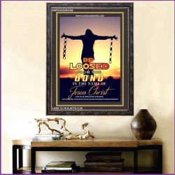 BE LOOSED FROM THIS BOND   Acrylic Glass Frame Scripture Art   (GWFAVOUR4109)   "33x45"