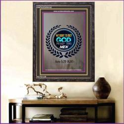 WE OUGHT TO OBEY GOD   Inspirational Bible Verse Framed   (GWFAVOUR4142)   "33x45"