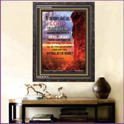 WHO IS LIKE UNTO THEE   Biblical Art Acrylic Glass Frame   (GWFAVOUR4500)   "33x45"