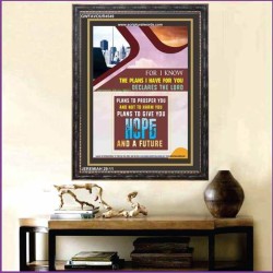 PLANS TO GIVE YOU HOPE   Inspirational Wall Art Frame   (GWFAVOUR4549)   