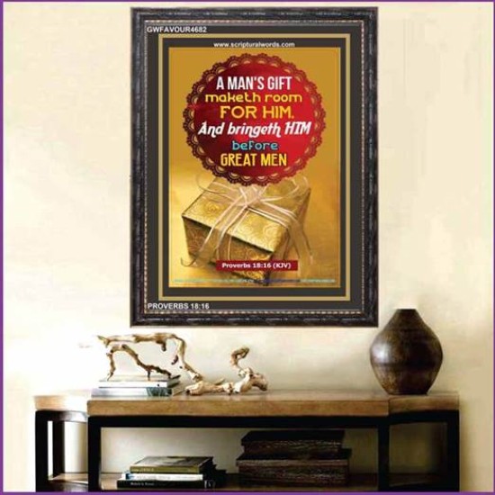 MAKETH ROOM FOR HIM   Contemporary Christian Wall Art Frame   (GWFAVOUR4682)   