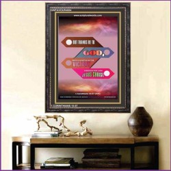 WHICH GIVETH US THE VICTORY   Christian Artwork Frame   (GWFAVOUR4684)   "33x45"