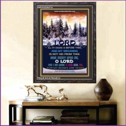 ALL MY DESIRE IS BEFORE THEE   Acrylic Glass framed scripture art   (GWFAVOUR4714)   