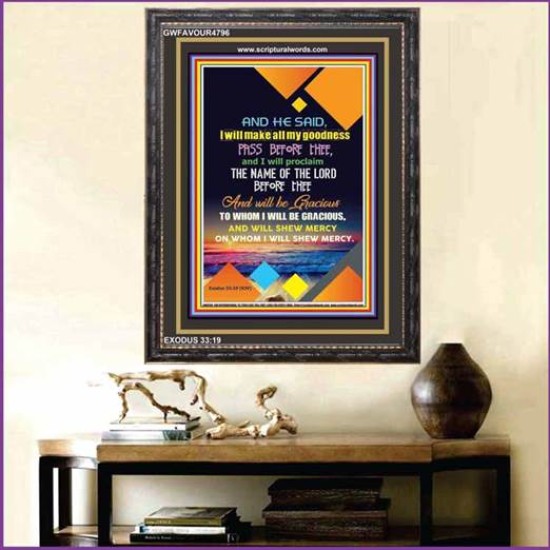 PASS BEFORE THEE   Large Framed Scriptural Wall Art   (GWFAVOUR4796)   