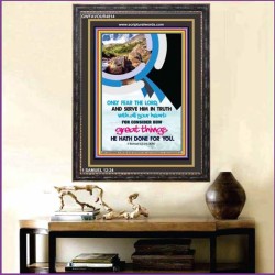 ONLY FEAR THE LORD   Bible Verse Frame Art Prints   (GWFAVOUR4814)   