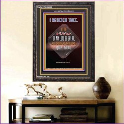 THE POWER OF MY LORD BE GREAT   Framed Bible Verse   (GWFAVOUR4862)   