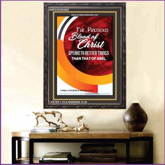 PRECIOUS BLOOD OF CHRIST   Scriptural Portrait Frame   (GWFAVOUR4893)   