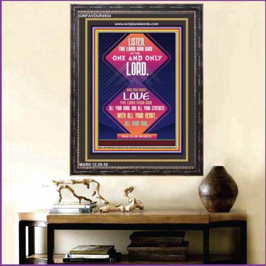 ONE AND ONLY LORD   Framed Guest Room Wall Decoration   (GWFAVOUR4934)   