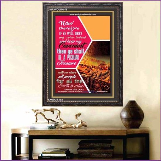 BE A PECULIAR TREASURE   Large Frame Scripture Wall Art   (GWFAVOUR4978)   