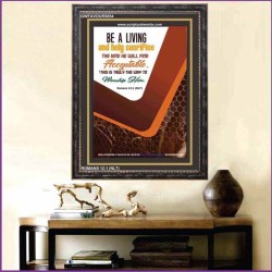 A LIVING AND HOLY SACRIFICE   Bible Verse Wall Art   (GWFAVOUR5054)   "33x45"