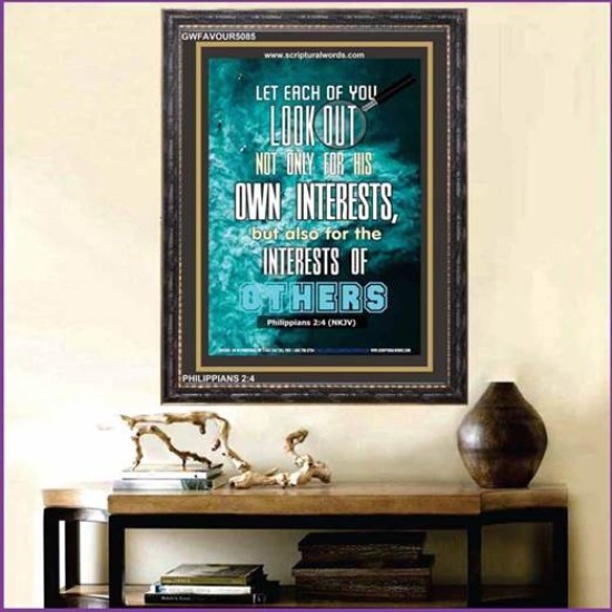 NOT ONLY FOR HIS OWN INTERESTS   Bible Verse Acrylic Glass Frame   (GWFAVOUR5085)   