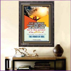 PARTAKER OF THE AFFLICTION OF THE GOSPEL   Framed Lobby Wall Decoration   (GWFAVOUR5125)   