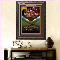 WATCH UNTO PRAYER   Portrait of Faith Wooden Framed   (GWFAVOUR5140)   "33x45"