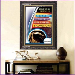 REJOICE WITH JOY UNSPEAKABLE   Bible Verse Picture Frame Gift   (GWFAVOUR5157)   