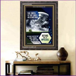THE WORLD AND THEY THAT DWELL THEREIN   Bible Verse Framed for Home   (GWFAVOUR5160)   