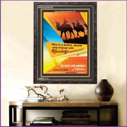 WHO IS A WISE MAN   Large Frame Scripture Wall Art   (GWFAVOUR5168)   "33x45"