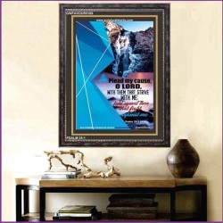 PLEAD MY CAUSE O LORD   Large Framed Scriptural Wall Art   (GWFAVOUR5169)   