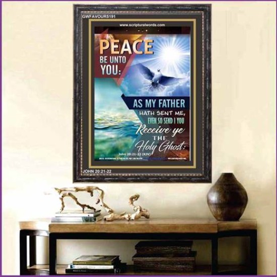 PEACE BE UNTO YOU   Scriptural Wall Art   (GWFAVOUR5191)   