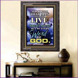 NOT LIVE BY BREAD ALONE   Christian Quote Frame   (GWFAVOUR6476)   