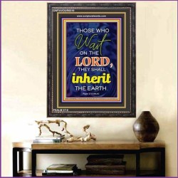 WAIT ON THE LORD   contemporary Christian Art Frame   (GWFAVOUR6519)   "33x45"