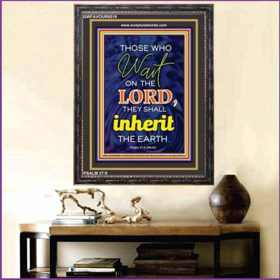 WAIT ON THE LORD   contemporary Christian Art Frame   (GWFAVOUR6519)   