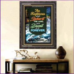 THE RIGHTEOUS SHALL INHERIT THE LAND   Contemporary Christian Poster   (GWFAVOUR6524)   
