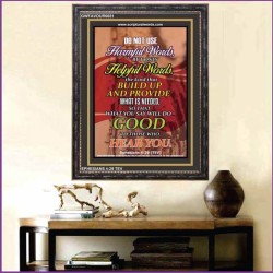 WATCH YOUR WORDS   Bible Scriptures on Love Acrylic Glass Frame   (GWFAVOUR6651)   "33x45"