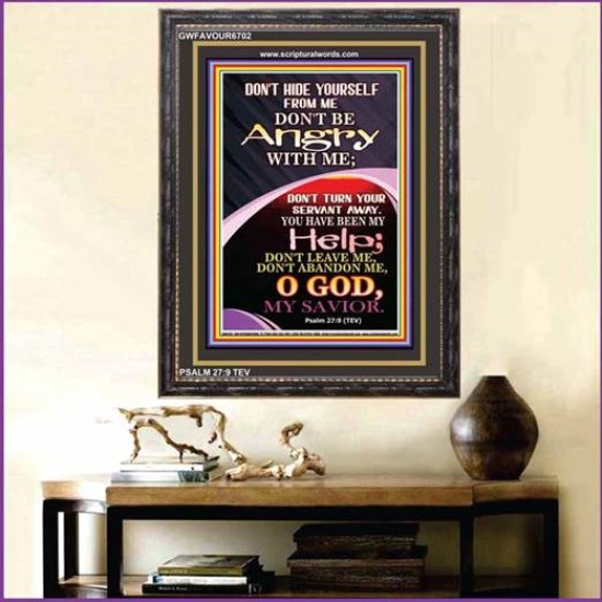 O GOD MY SAVIOR   Large Frame Scriptural Wall Art   (GWFAVOUR6702)   